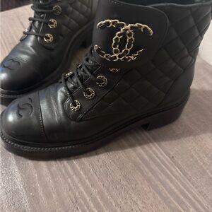 Chanel Chic Black Quilted Women's Boots